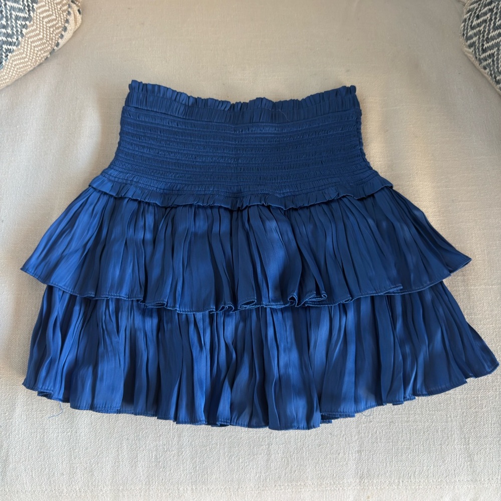 Chic Navy Tiered Maxi Skirt